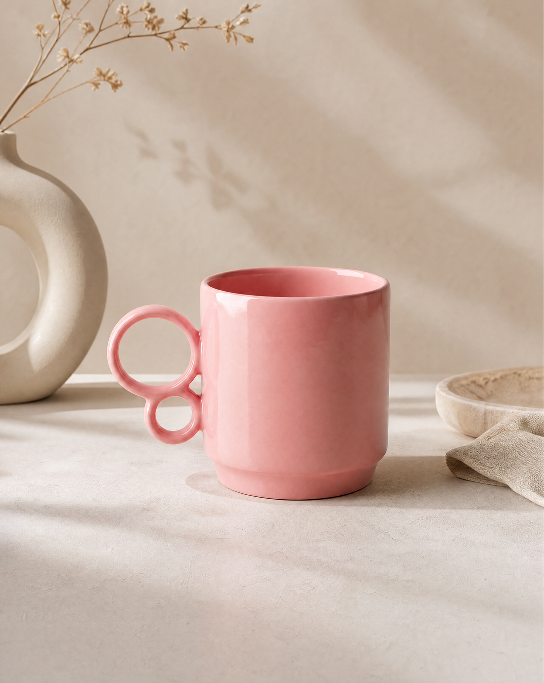 Kubek DUO Pink - ceramiczny kubek