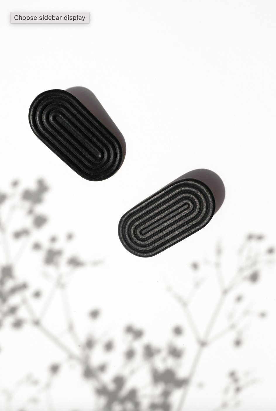 Anni Echo Black – kolczyki z porcelany Parian