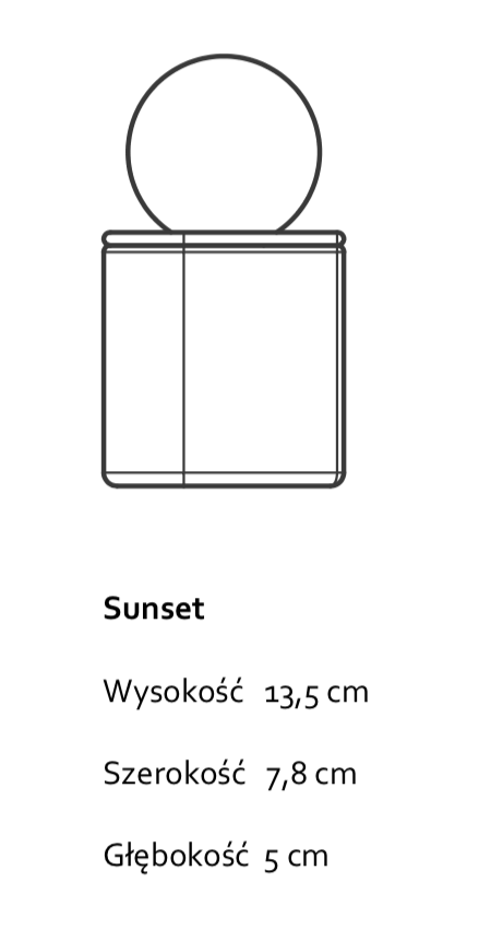 Outlet Sunset - świeca z porcelany Parian