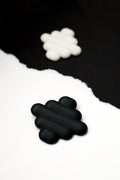 Retro Grace Black – eleganckie kolczyki z porcelany Parian
