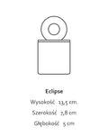 Eclipse Graphite Black - pojemnik z czarnej porcelany