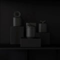 Origami Black - świeca z czarnej porcelany