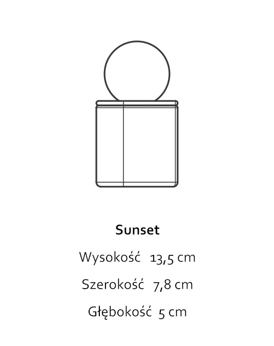 Sunset Graphite Black - pojemnik z czarnej porcelany