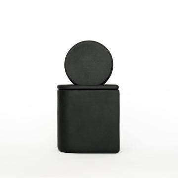 Sunset Graphite Black - pojemnik z czarnej porcelany
