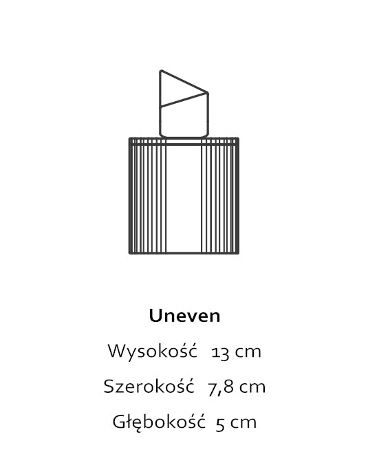 Uneven Graphite Black - świeca z czarnej porcelany